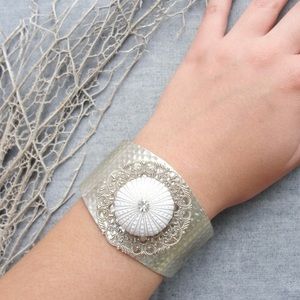 NWOT Genuine Sea Urchin Cuff Bracelet. Handmade in Marmaris, Turkey.